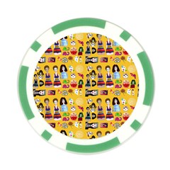 Drawing Collage Yellow Poker Chip Card Guard (10 pack) from ArtsNow.com Back