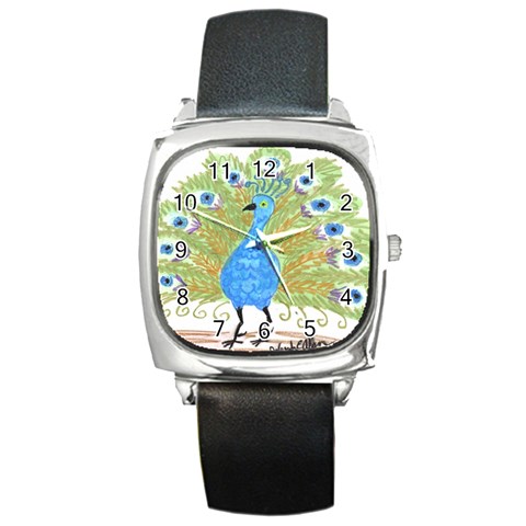 Eyes of India Square Metal Watch from ArtsNow.com Front