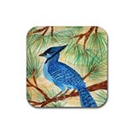 Blue Jay Rubber Coaster (Square)