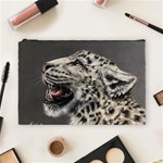 Snowy Leopard Roar  Cosmetic Bag (Large)