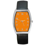 Apricot Orange Barrel Style Metal Watch