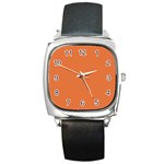 Coral Rose Square Metal Watch