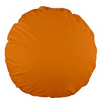 Deep Saffron Orange Large 18  Premium Round Cushions