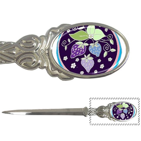 Strawberries on Lilac Letter Opener from ArtsNow.com Front