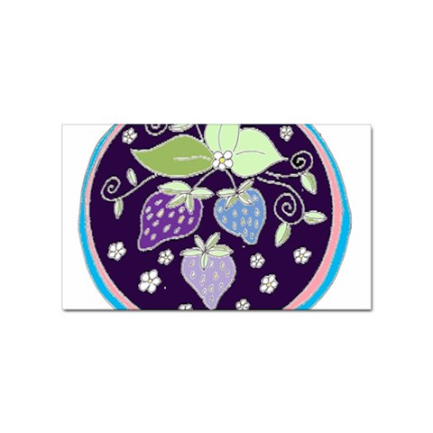 Strawberries on Lilac Sticker Rectangular (100 pack) from ArtsNow.com Front