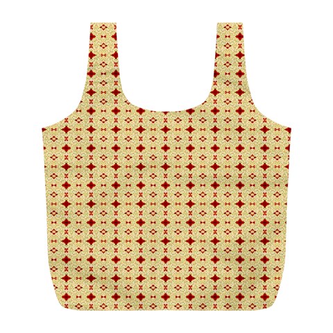 Classic Earthtone Argyle (2) Full Print Recycle Bag (L) from ArtsNow.com Front