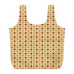 Classic Earthtone Argyle (2) Full Print Recycle Bag (L) from ArtsNow.com Back