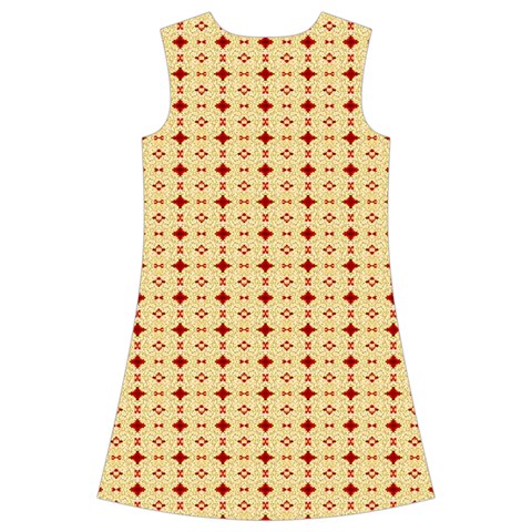 Classic Earthtone Argyle (2) Kids  Short Sleeve Velvet Dress from ArtsNow.com Back