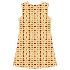 Classic Earthtone Argyle (2) Kids  Short Sleeve Velvet Dress from ArtsNow.com Back