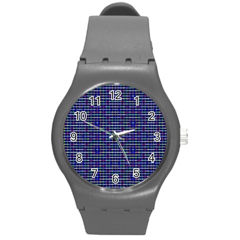 Holoplaid Round Plastic Sport Watch (M) from ArtsNow.com Front