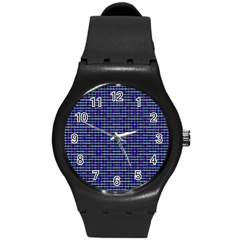 Holoplaid Round Plastic Sport Watch (M) from ArtsNow.com Front