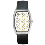 Uruguay Symbol Motif Pattern Barrel Style Metal Watch