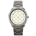 Uruguay Symbol Motif Pattern Sport Metal Watch