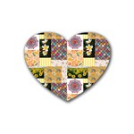 Yellow Aesthetics Rubber Coaster (Heart) 