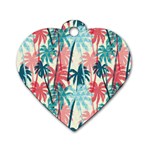 tropical love Dog Tag Heart (Two Sides)