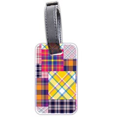 Checks Pattern Luggage Tag (two sides) from ArtsNow.com Front