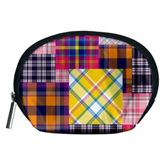 Checks Pattern Accessory Pouch (Medium) from ArtsNow.com Front