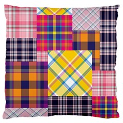 Checks Pattern Large Flano Cushion Case (Two Sides) from ArtsNow.com Back