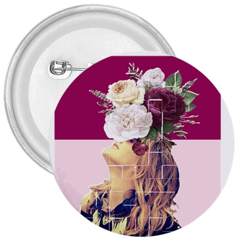 Flower Girl 3  Buttons from ArtsNow.com Front