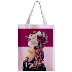 Flower Girl Zipper Classic Tote Bag from ArtsNow.com Front
