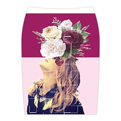 Flower Girl Midi Wrap Pencil Skirt from ArtsNow.com Back