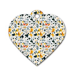 Abstract Seamless Pattern Dog Tag Heart (Two Sides) from ArtsNow.com Back