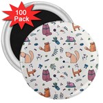 Funny Cats 3  Magnets (100 pack)