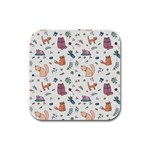 Funny Cats Rubber Square Coaster (4 pack) 