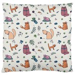 Funny Cats Large Cushion Case (Two Sides)