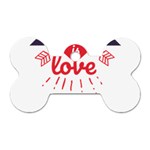 all you need is love Dog Tag Bone (Two Sides)