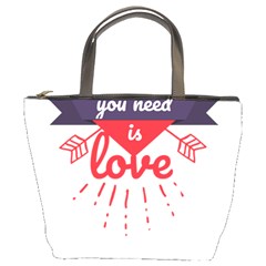 all you need is love Bucket Bag from ArtsNow.com Front
