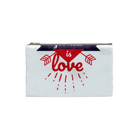 all you need is love Cosmetic Bag (Small) from ArtsNow.com Front