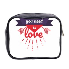all you need is love Mini Toiletries Bag (Two Sides) from ArtsNow.com Back