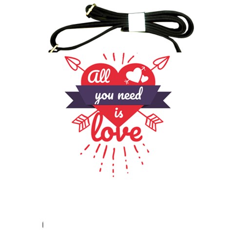 all you need is love Shoulder Sling Bag from ArtsNow.com Front