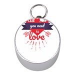 all you need is love Mini Silver Compasses