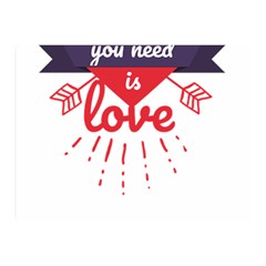 all you need is love Double Sided Flano Blanket (Mini)  from ArtsNow.com 35 x27  Blanket Front