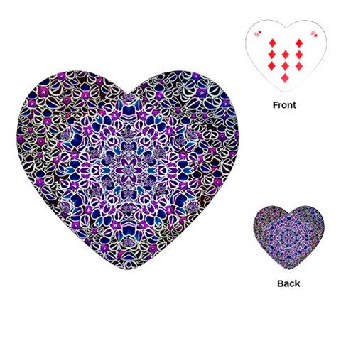 Digital Painting Drawing Of Flower Power Playing Cards Single Design (Heart) from ArtsNow.com Front