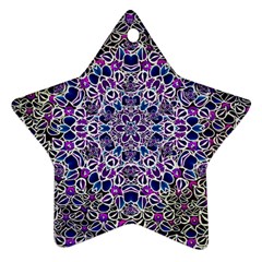 Digital Painting Drawing Of Flower Power Star Ornament (Two Sides) from ArtsNow.com Back