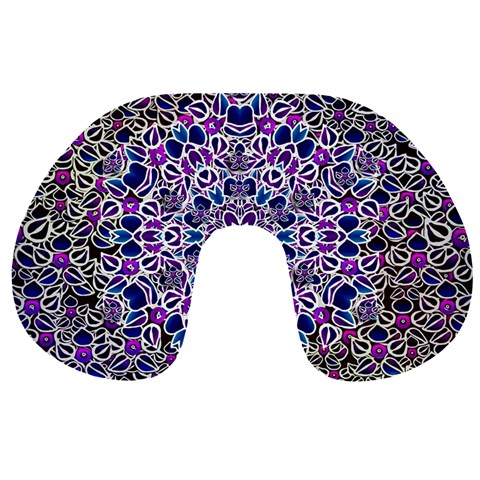 Digital Painting Drawing Of Flower Power Travel Neck Pillow from ArtsNow.com Front