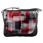 Abstract tiles, mixed color paint splashes, altered Messenger Bag