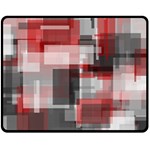 Abstract tiles, mixed color paint splashes, altered Double Sided Fleece Blanket (Medium) 