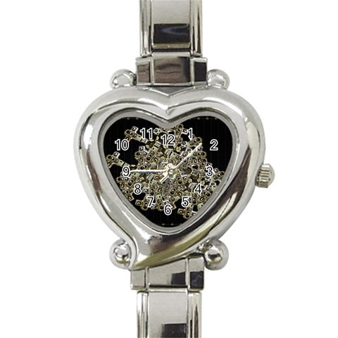 Industrial Heart Artwork Heart Italian Charm Watch from ArtsNow.com Front