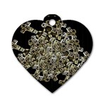 Industrial Heart Artwork Dog Tag Heart (Two Sides)