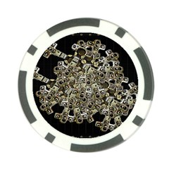 Industrial Heart Artwork Poker Chip Card Guard (10 pack) from ArtsNow.com Front