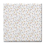 Cute Bunnies and carrots pattern, light colored theme Tile Coaster