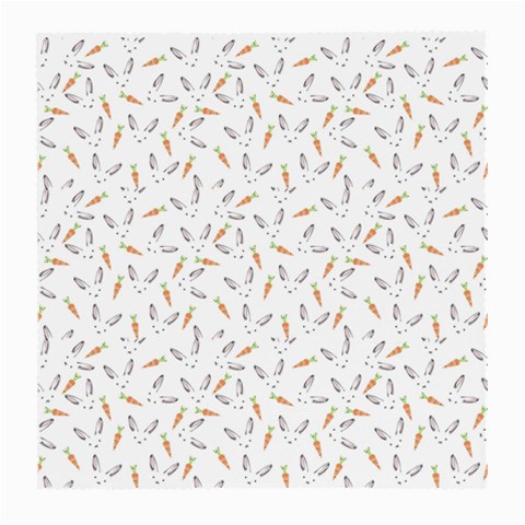 Cute Bunnies and carrots pattern, light colored theme Medium Glasses Cloth from ArtsNow.com Front