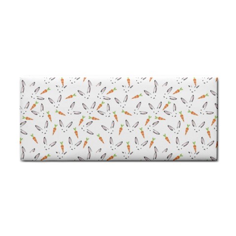 Cute Bunnies and carrots pattern, light colored theme Hand Towel from ArtsNow.com Front