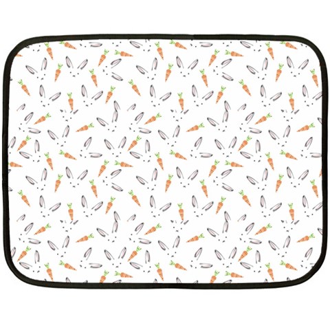 Cute Bunnies and carrots pattern, light colored theme Fleece Blanket (Mini) from ArtsNow.com 35 x27  Blanket