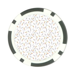 Cute Bunnies and carrots pattern, light colored theme Poker Chip Card Guard (10 pack) from ArtsNow.com Front