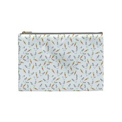 Cute Bunnies and carrots pattern, light colored theme Cosmetic Bag (Medium) from ArtsNow.com Front